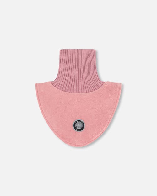 Deux Par Deux Girl's Neckwarmer Light Pink In Silver Pink