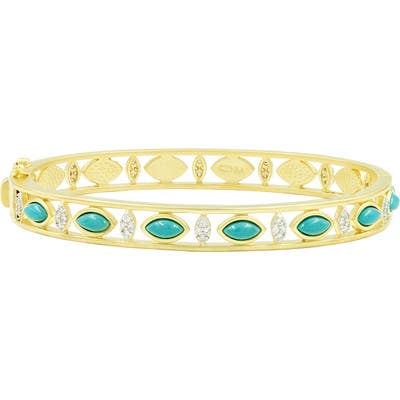 Freida Rothman Fleur Bloom Empire Turquoise Hinge Bracelet