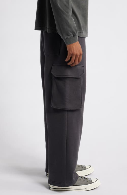 Bp. Fleece Cargo Pants In Black Faded