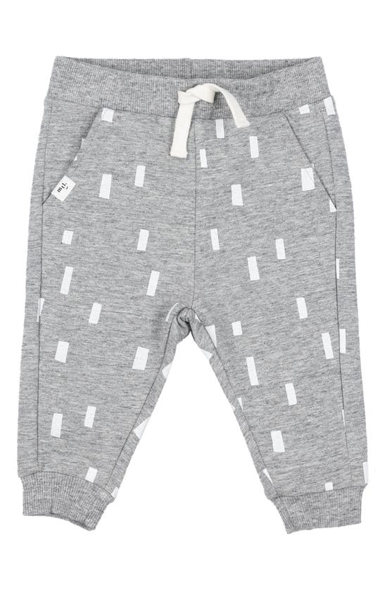 Miles The Label Unisex Block Print Jogger Pants - Baby In Heather Gray