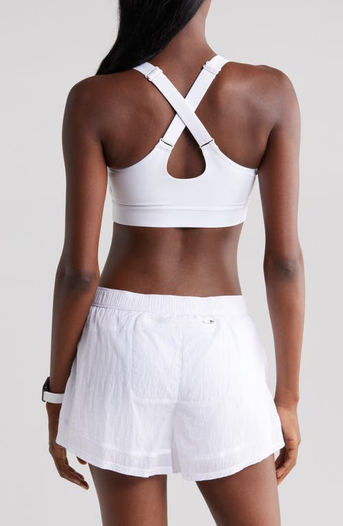 Shop Zella Studio Luxe Lite Court Sports Bra In White