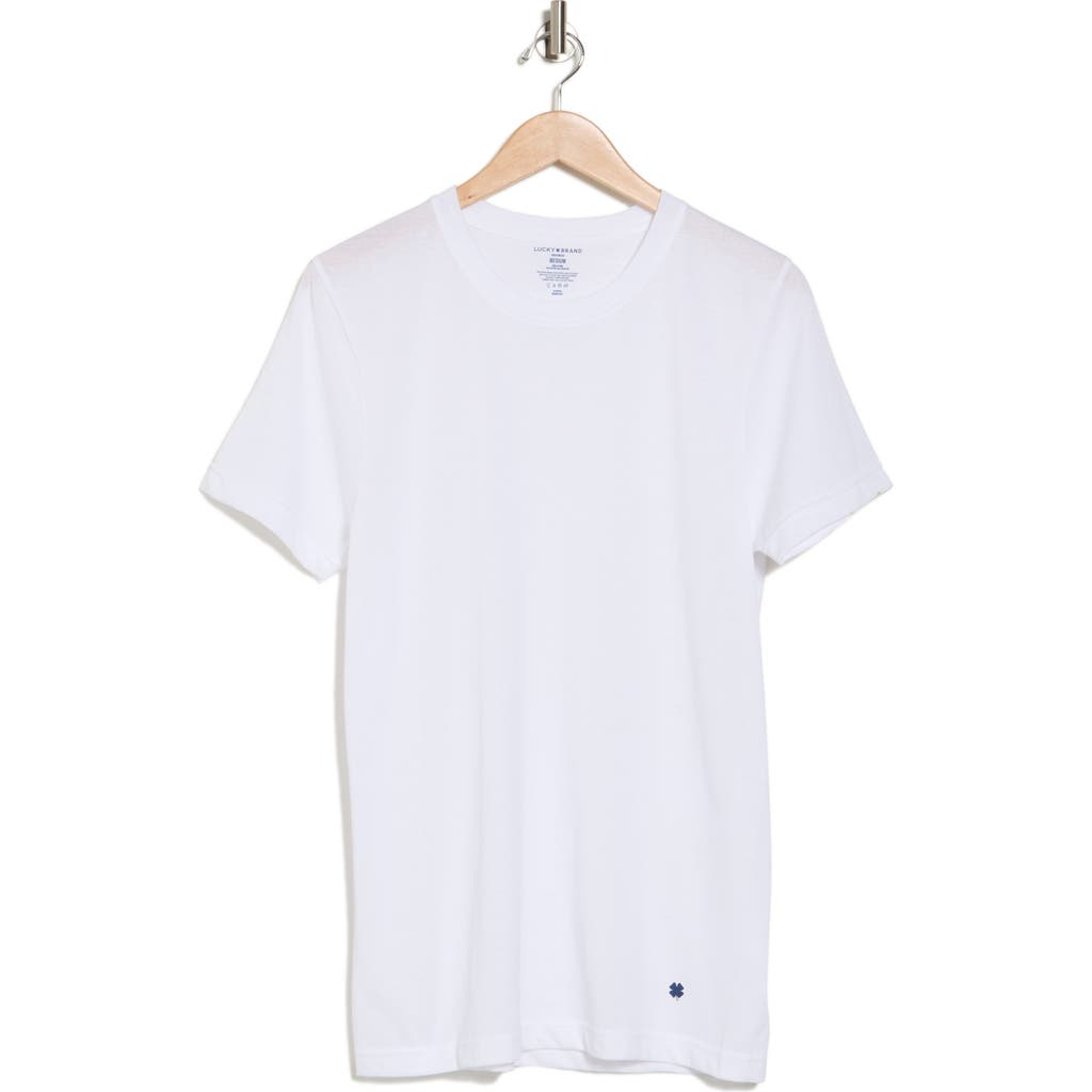 Shop Lucky Brand 4-pack Crewneck Layering T-shirts In White