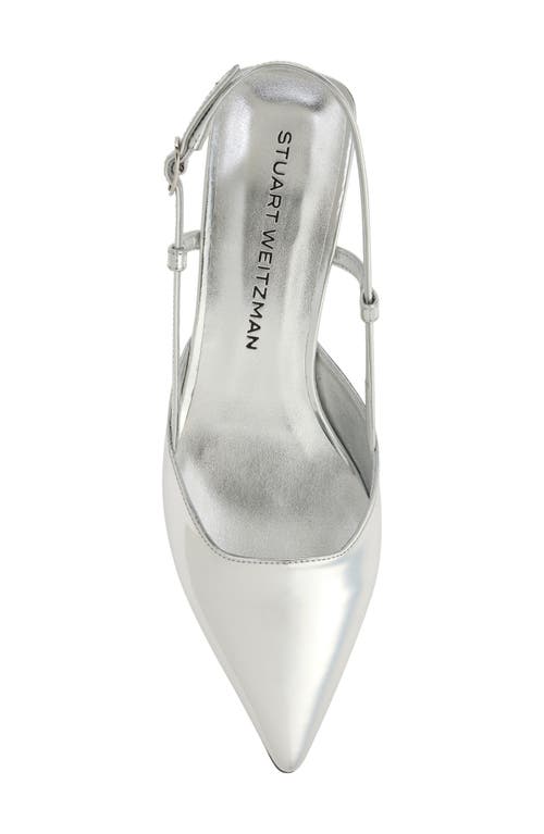 Shop Stuart Weitzman Vinnie 50 Slingback Pump In Silver