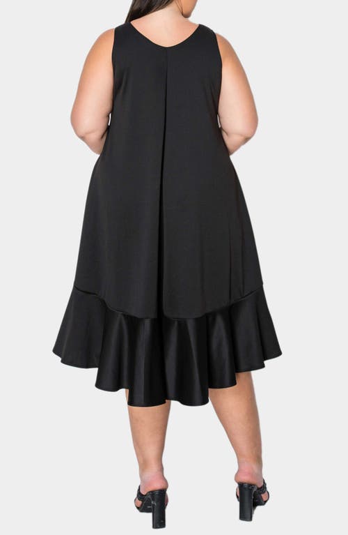 Shop L I V D Simone Pocket Stretch Sleeveless A-line Dress In Black