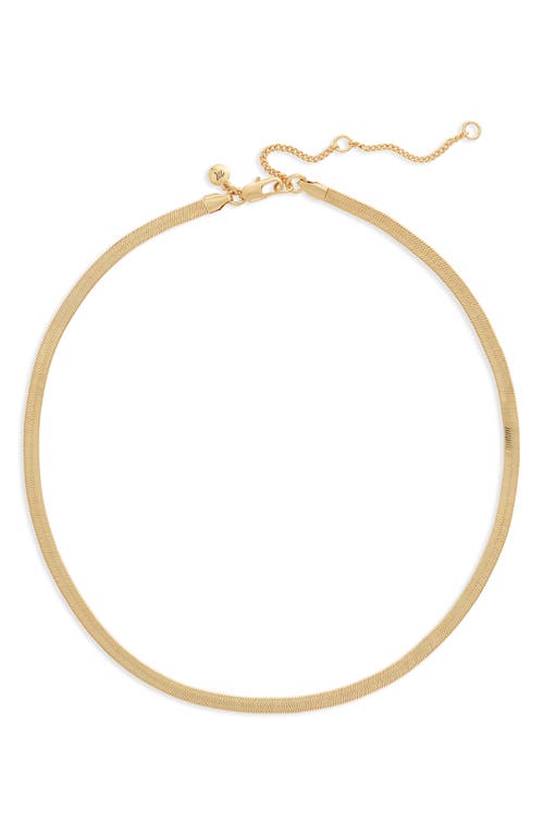Madewell Herringbone Chain Necklace in Vintage Gold at Nordstrom