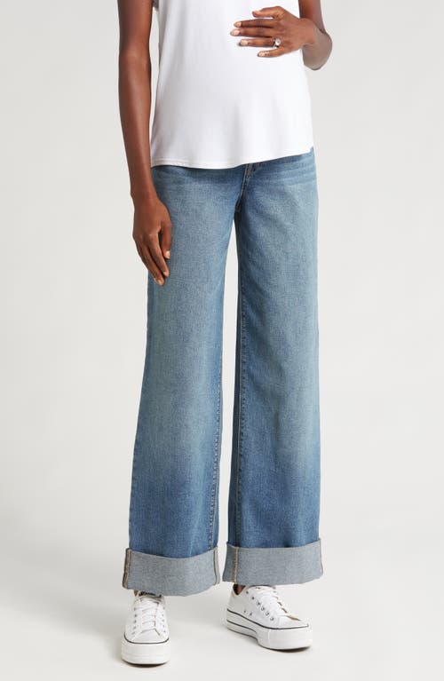 1822 Denim Over The Bump Wide Leg Maternity Jeans In Willa