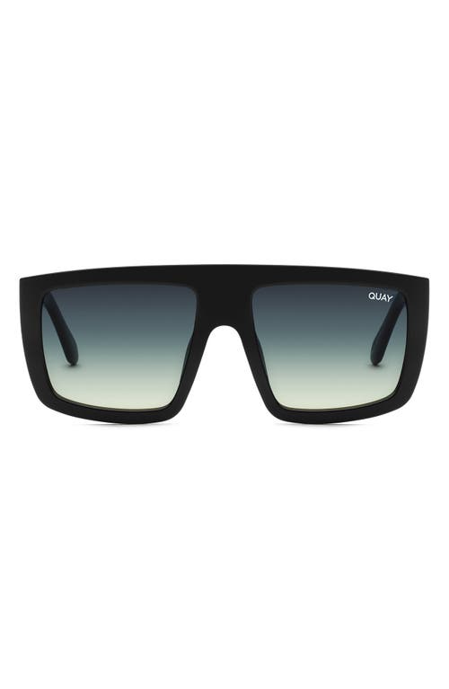 Quay Australia Get in Line 58mm Gradient Shield Sunglasses in Black /Smoke at Nordstrom