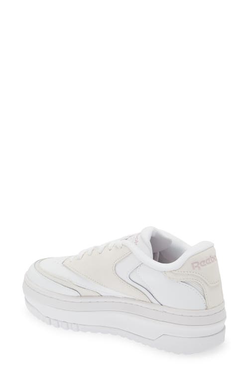 Shop Reebok Club C Extra Platform Sneaker In White/ashlil/pure Grey