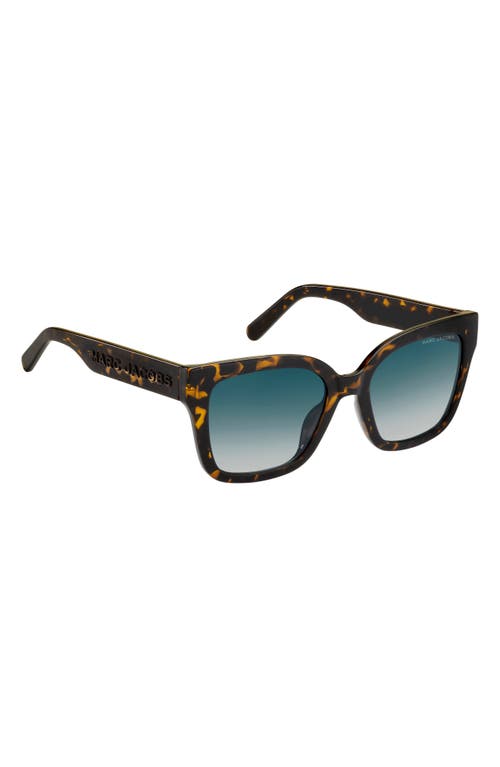 Shop Marc Jacobs 53mm Gradient Square Sunglasses In Havana/blue Shaded
