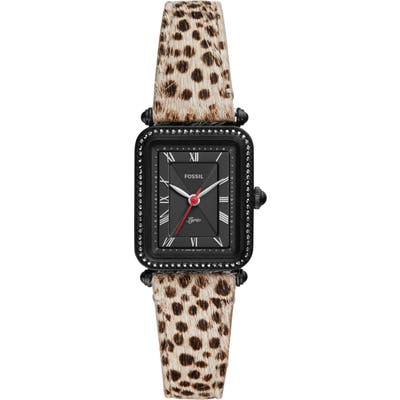 Fossil Lyric Leather Strap Watch, 2m X 2m