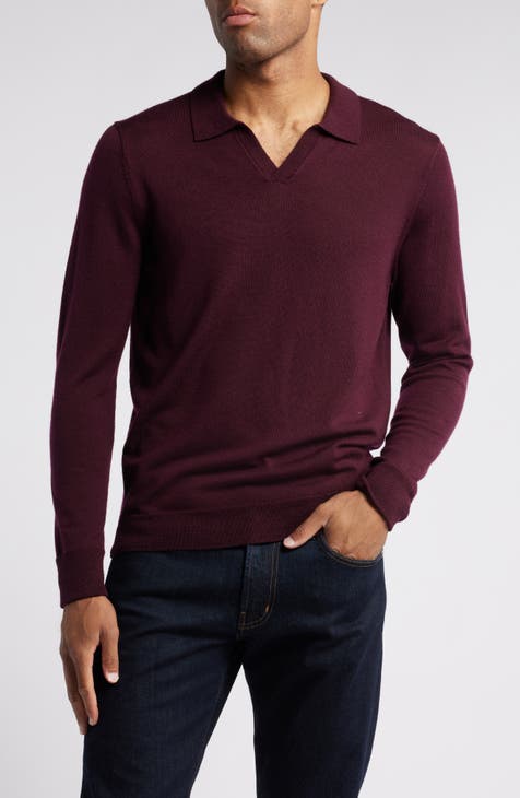 Burgundy v neck sweater mens hotsell