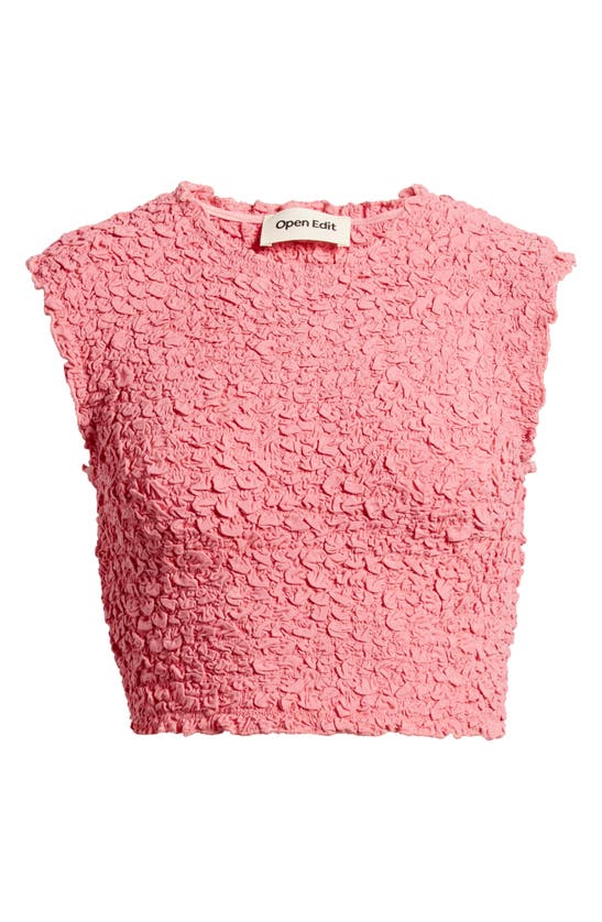 Shop Open Edit Textured Top In Pink Ginger