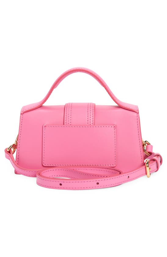 Jacquemus Le Bambino Leather Shoulder Bag In Neon Pink 434