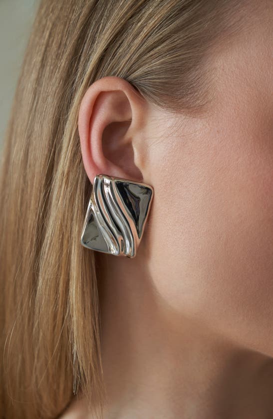 Shop Lili Claspe Adva Clip-on Earrings In Silver