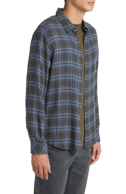 Rails Lennox Relaxed Fit Plaid Cotton Blend Flannel Button-up Shirt In Moonlight Cavern