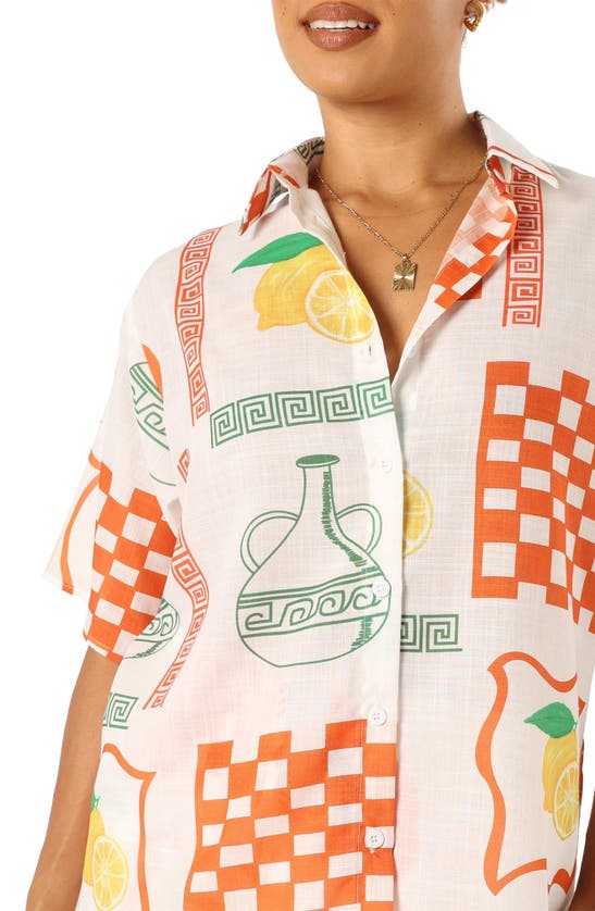 Petal And Pup Petal & Pup Piccolo Print Button-up Shirt & Shorts In Multi