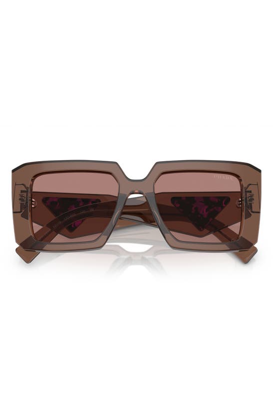 Prada 56mm Square Sunglasses In Lite Brown