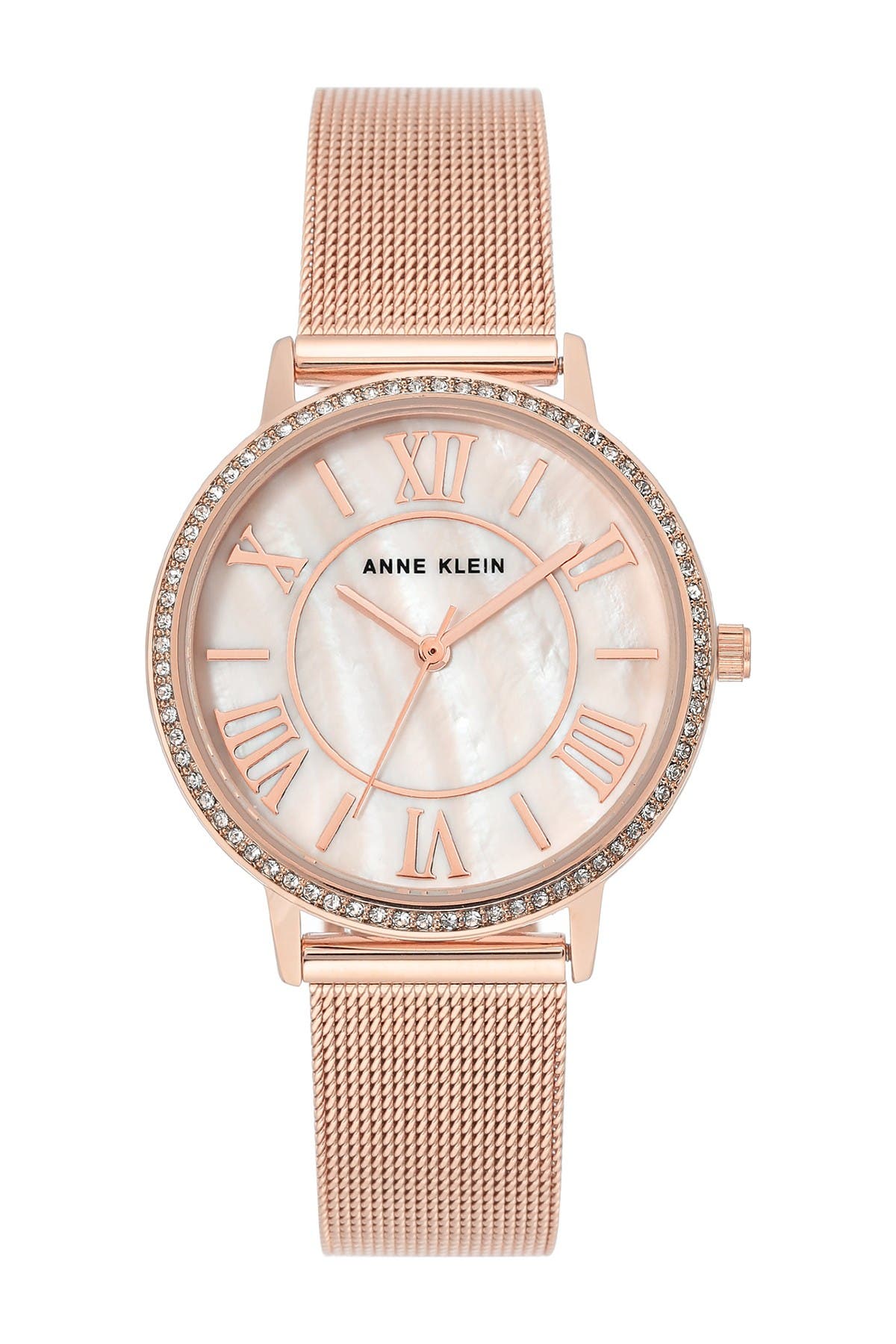 anne klein women's rose goldtone bracelet watch