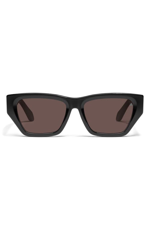 Shop Quay No Apologies 40mm Gradient Square Sunglasses In Black/brown