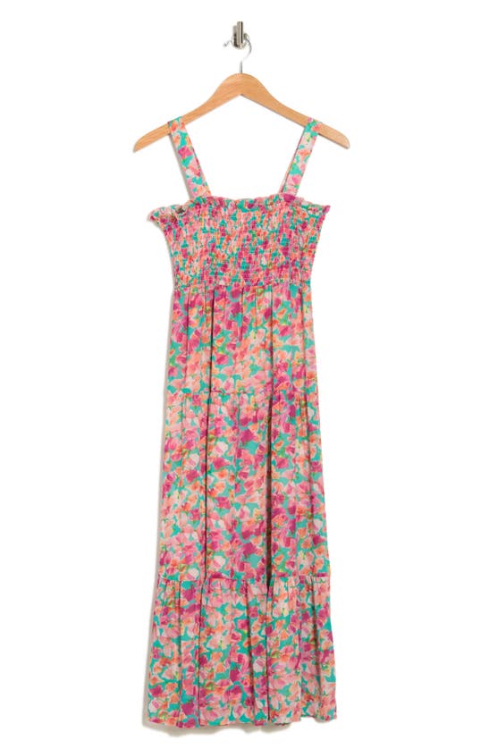 Sam Edelman Smocked Maxi Dress In Pink Multi | ModeSens