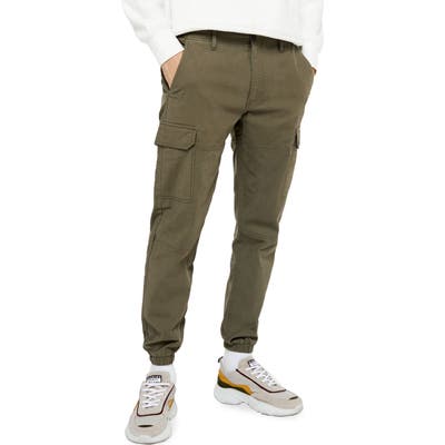 Topman Classic Fit Cargo Pants, Green