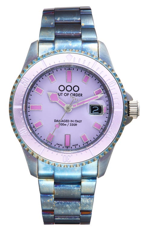 Shop Out Of Order Casanova Bracelet Watch, 44mm In Light And Dark Purple