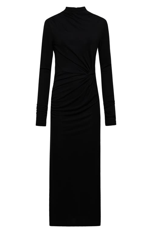 Shop Dvf Diane Von Furstenberg Sonja Long Sleeve Midi Dress In Black