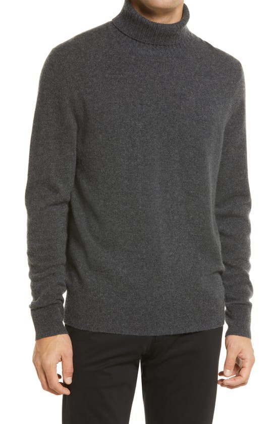 Nordstrom Cashmere Turtleneck Sweater In Grey Dark Charcoal Heather