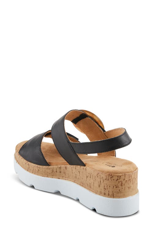 Spring Step Abarah Slingback Platform Sandal In Black