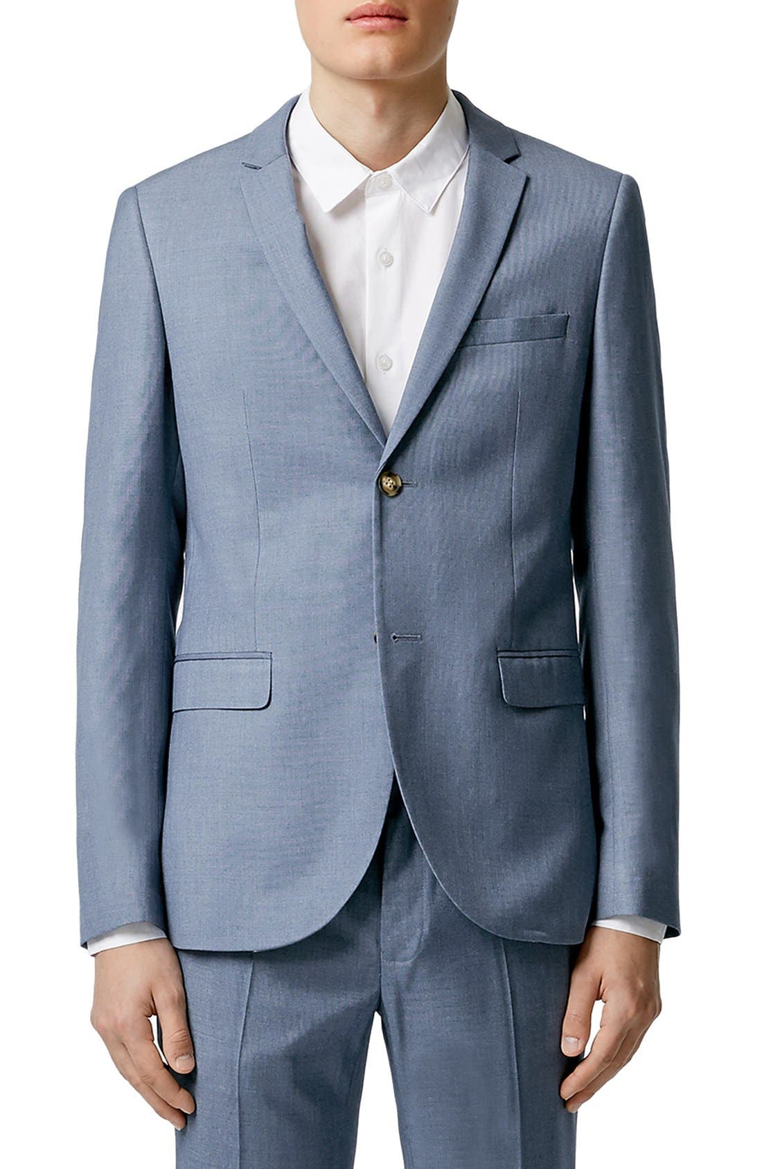 Topman Blue Skinny Fit Suit Jacket Nordstrom