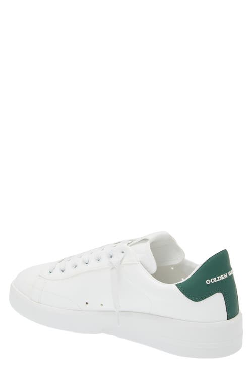 Golden Goose Purestar Low-top Sneakers In White/green