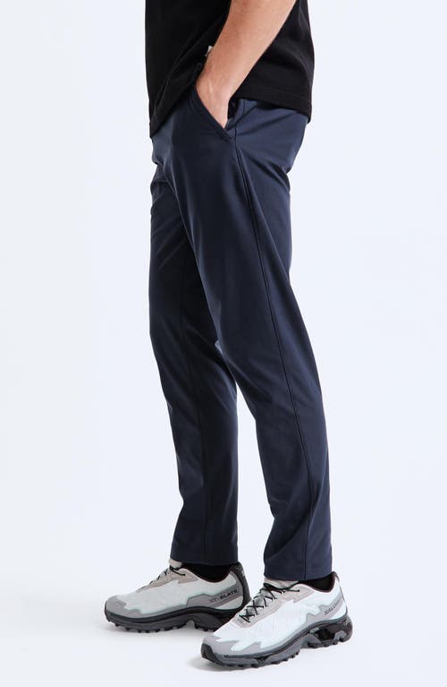 Reigning Champ Stretch Warp Knit Slim Coach's Pants In Navy
