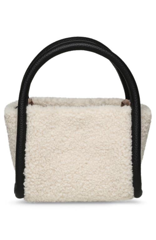 ANNE KLEIN ANNE KLEIN MINI TOP HANDLE FAUX FUR SATCHEL
