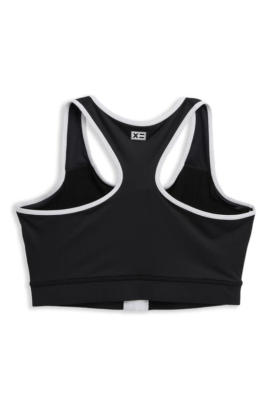 Tomboyx Racerback Zip Bikini Top In Black Novelty