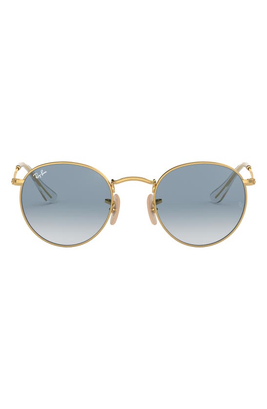 Ray Ban 50mm Small Gradient Round Sunglasses In Gold
