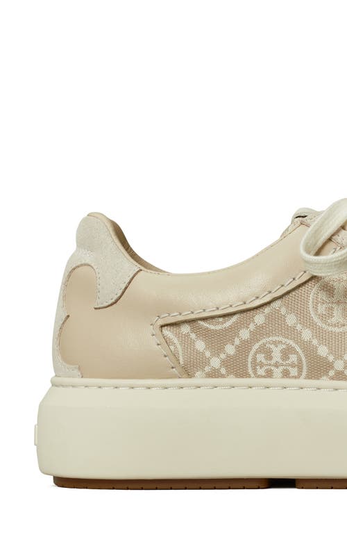 Shop Tory Burch T Monogram Ladybug Sneaker In Birch/new Cream/calcare