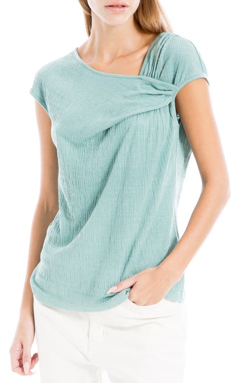 Max Studio Textured Side Gather Top In Laguna