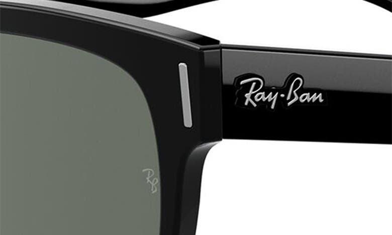Ray Ban 55mm Wayfarer Sunglasses In Shiny Black