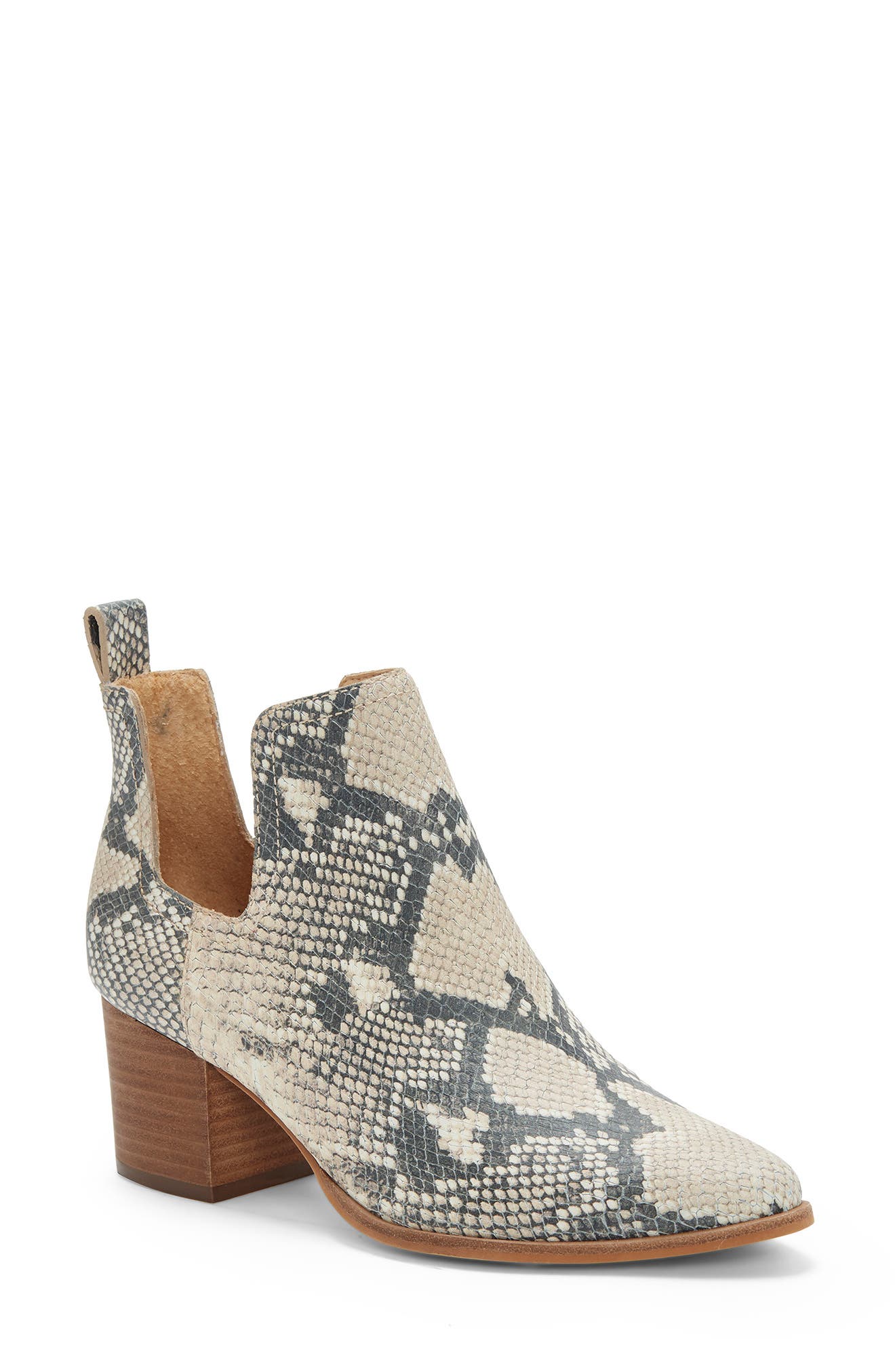 lucky brand snakeskin booties
