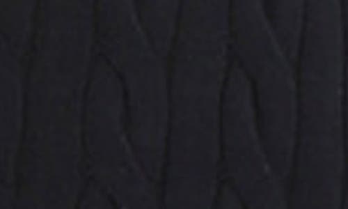 Shop Minnie Rose Frayed V-neck Cable Knit Cotton Cardigan In Navy
