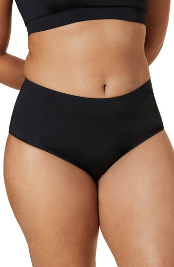 The High - Waisted - Bottom - Ribbed - Black – Andie Swim