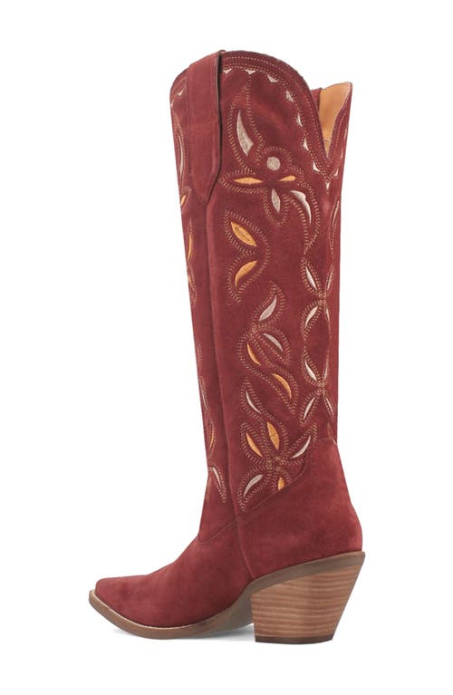 Shop Dingo Bandelera Knee High Western Boot In Burgundy