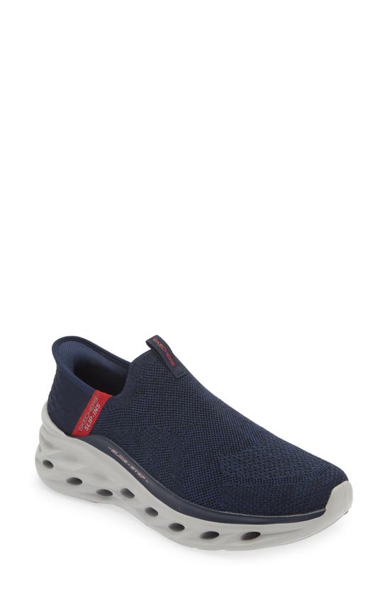 Shop Skechers Glide Step Swift Slip-on Sneaker In Navy/ Red