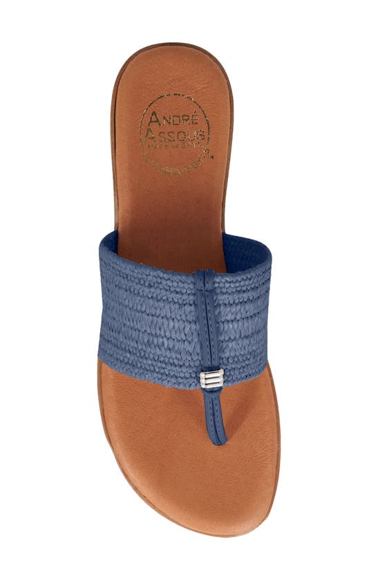 Shop Andre Assous Nice Featherweight Woven Flip Flop In Navy