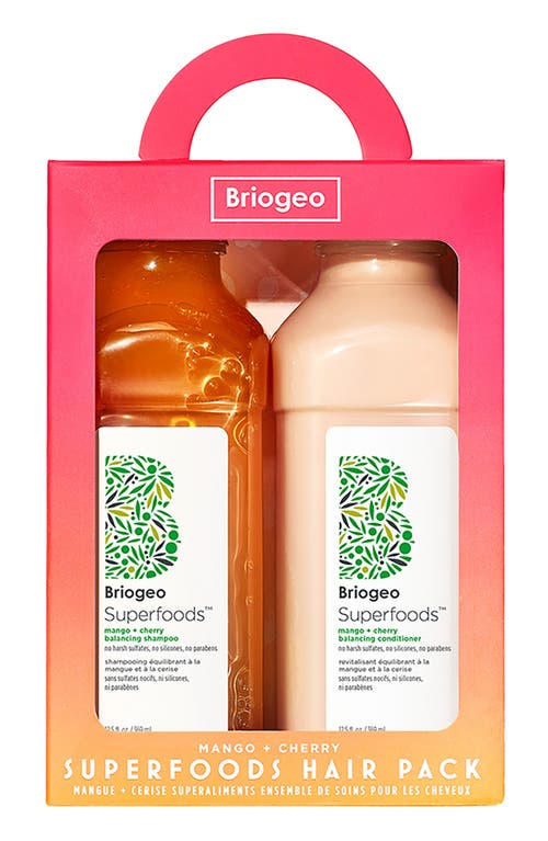Briogeo Superfoods™ Mango + Cherry Balancing Shampoo & Conditioner Set