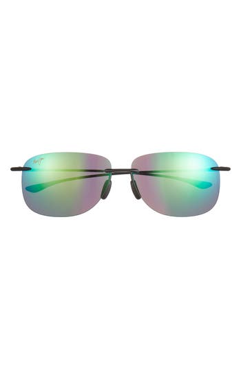 Maui Jim 62mm Core Shield Polarized Sunglasses In Black Black Green