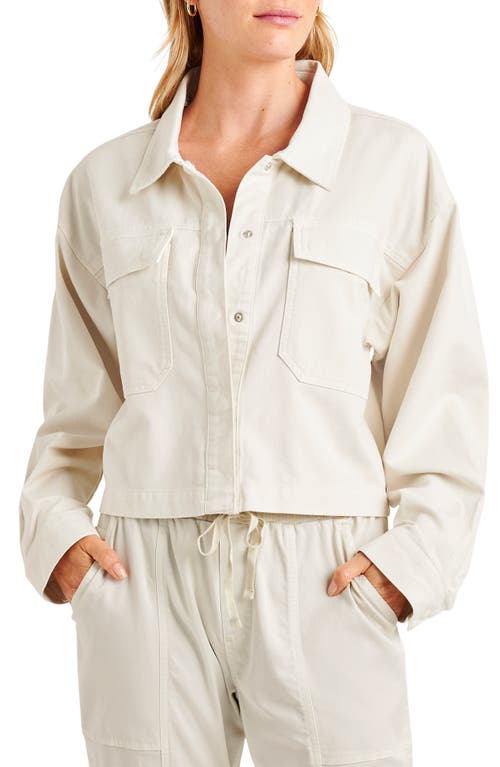 Splendid Jacket With Removable Faux Shearling Collar In Pale Oak