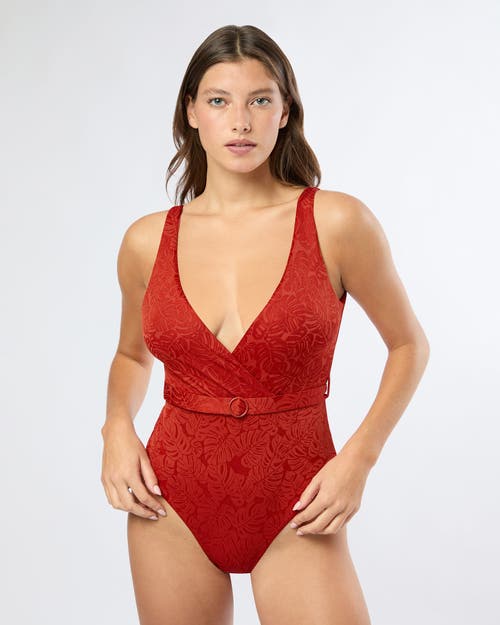 Onia Michelle One Piece in Dark Red 