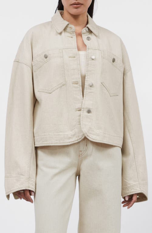 Shop & Other Stories Cotton & Linen Trucker Jacket In Beige Dusty Light