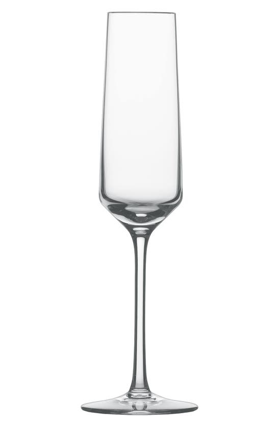 Zwiesel Glass Schott Zwiesel Pure Set Of 6 Champagne Flutes In Clear
